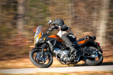 2012 suzuki v strom 650 abs review first ride video motorcycle com, Better suspension settings and improved engine performance help a rider hustle the new V Strom when the going gets fun