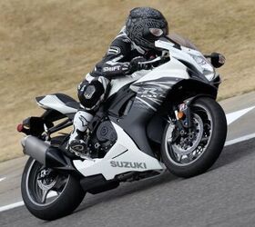 2011 suzuki gsx r600 review motorcycle com, For the few of you not interested in the traditional Gixxer blue and white a mostly white scheme with black accents is available The 2011 GSX R600 retails for 11 599 and should hit dealers soon