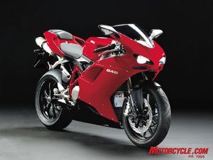 2008 ducatis first look, The 848 s claimed 134 hp is 30 more powerful than its predecessor and Ducati says it provides a power to weight ratio even better than the potent 999 The 2008 848 Superbike will be available in both Red and Pearl White with an MSRP of 12 995