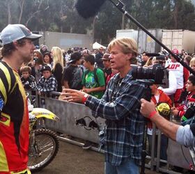 filming begins for new on any sunday film, Director Dana Brown films an interview with Travis Pastrana for the latest follow up to On Any Sunday