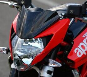2010 aprilia shiver 750 abs review motorcycle com, A new small fairing offers a little more wind protection