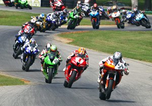 ama sportbike 2009 vir results, Travis Knapp led after the Race Two restart