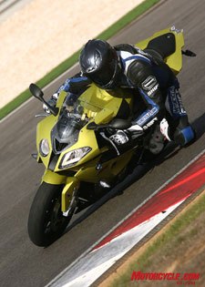 2010 bmw s1000rr review motorcycle com, The S1000RR is remarkably easy to hustle around a racetrack with or without its many electronic rider aids