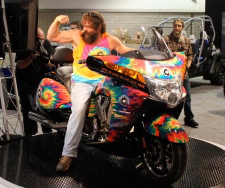 2010 long beach progressive ims report, Rupert Boneham was there for the kids sake He presents himself as an old school rider s rider and comes across like a good soul with an outgoing personality All the bluster is for the worthy cause of helping troubled youth RupertsKids org