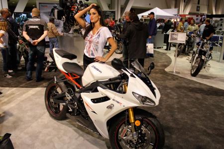 triumph presents new models ceo at ims, Triumph displayed its 2011 lineup at the Long Beach IMS including the new Daytona 675R