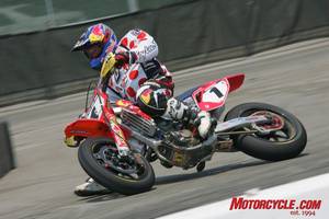 espn x games 13, Veteran racer and supermoto superstar Jeff Ward settled for silver in the Moto X Supermoto race after leading 32 of 35 laps