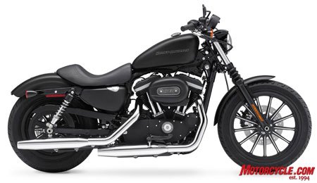 2009 harley davidson sportster iron 883 preview motorcycle com, Black black and more black Johnny Cash would ve liked the Iron 883