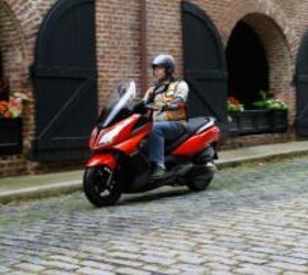 2012 kymco scooter lineup review motorcycle com, The Downtown 200i shares the same peppy engine as the People GTi 200