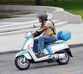 2012 kymco scooter lineup review motorcycle com, The LIKE 200i Special Edition is oozing retro charm