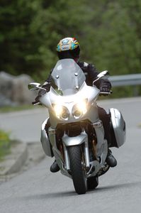 moto guzzi norge 1200 first ride report motorcycle com, Does Moto Guzzi s latest entry into the sport touring segment strike a familiar pose Yossef said that the headlights are similar to Yamaha s FJR