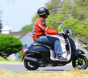 2013 honda metropolitan review motorcycle com, For a single occupant the Metropolitan has ample room The saddle is large and comfy and the footwell can accommodate big feet