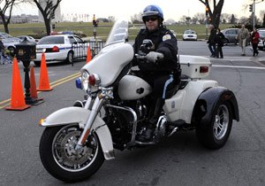 motorcycle com, Lt Scott Fear will ride the Harley Davidson Tri Glide at the front of the motorcycle escort s V formation