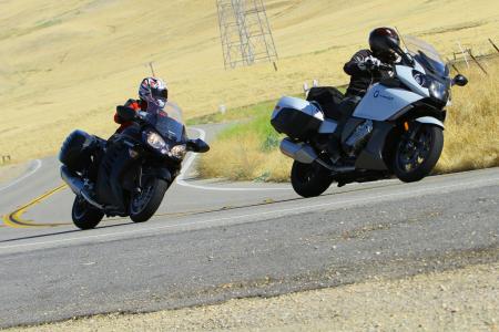 2012 bmw k1600gt vs 2011 kawasaki concours 14 abs video motorcycle com, In the larger than life sport touring arena it doesn t get any bigger than the BMW K1600GT and Kawasaki Concours 14