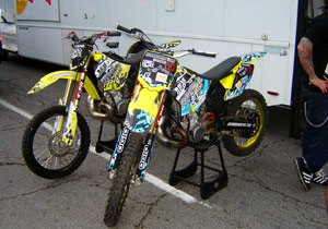 red bull indianapolis motogp preview, The Red Bull TNT Freestyle Motocross performers performed on Suzuki RM250s