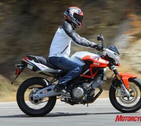 2011 aprilia shiver 750 review motorcycle com, Although Aprilia says rider ergos were tweaked to create a sportier feeling ride the Shiver is still a comfy mount possibly more so than other machines in the class