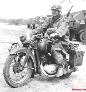 bikes of the blitzkrieg, Motorcycle troopers were literally moving targets in the vast emptiness of the East His life depended on his skill his Mauser 9mm bolt action rifle and his motorcycle