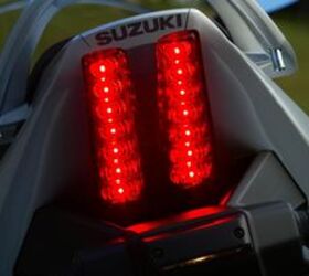 suzuki sv 1000s fast n fun for everyone motorcycle com, The SV s new 14 LED taillights could use more contrast between ON and BRAKE