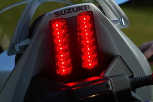 suzuki sv 1000s fast n fun for everyone motorcycle com, The SV s new 14 LED taillights could use more contrast between ON and BRAKE