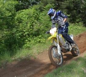 2010 suzuki rmx450z review motorcycle com, For a 450 enduro bike the RMX feels surprisingly agile