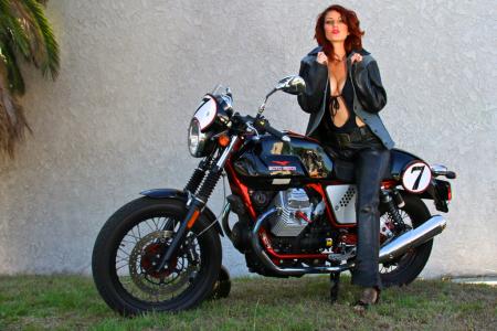 2011 moto guzzi v7 racer review motorcycle com, See we told you the V7 Racer is sexy We used the spectacular Guzzi as backdrop for the beautiful Brittany who you will enjoy seeing in an upcoming gallery in our Babes section You ll find a few others inside this gallery