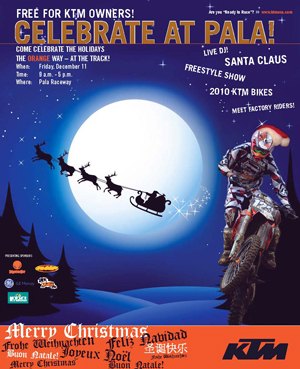 ktm hosting holiday party, KTM owners are invited to ride with the Austrian manufacturer s factory riders