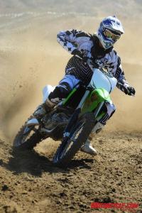 2010 kawasaki kx450f review motorcycle com, A sometimes balky transmission is one of our few complaints about the new KX although Kawi says its action improves with break in time