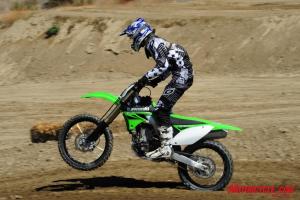 2010 kawasaki kx450f review motorcycle com, Whoop there it is
