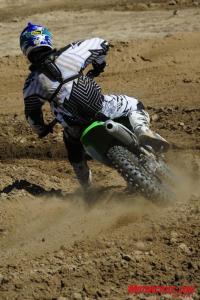 2010 kawasaki kx450f review motorcycle com, The KX450F is ready to show its tailpipe to its competitors