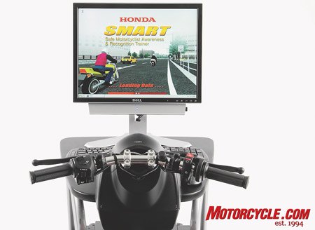 honda smartrainer, The Honda SMART a first in traffic simulators exclusively for motorcycle training