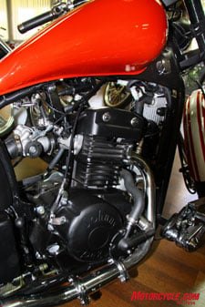 2009 johnny pag motorcycles review motorcycle com, Fuel injection is coming to the Johnny Pag lineup in the future as this shot of an injected 320cc prototype demonstrates