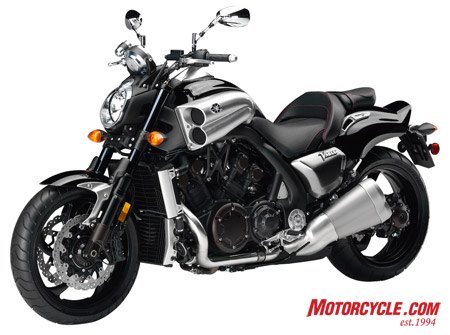 2009 star v max launch motorcycle com, On the new V Max the stylish air intakes actually take in air The exhaust features an EXUP valve and its cans are titanium wrapped