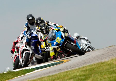 ama superbike 2010 road atlanta results, Tommy Hayden leads a pack of riders at Road Atlanta