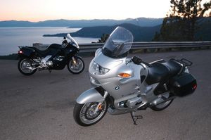 motorcycle com, The BMWs enjoy a hoity toity sunset tour of Lake Tahoe while the rest of the bikes hang out in a Reno dive bar