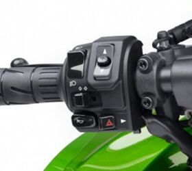 2012 kawasaki ninja zx 14r preview motorcycle com, New switchgear contains toggle switch with integrated selector button This toggle switch handles many functions including controlling KTRC