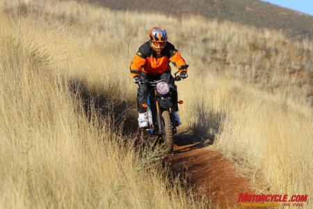 2010 zero ds review motorcycle com, The DS is a blast on easy to intermediate trails and adds a dimension that other street only electric motorcycles can t offer Thanks also to A stars for the Tech 8 boots and Klim USA for the great quality F4 helmet PowerXross pullover and Dakar pants