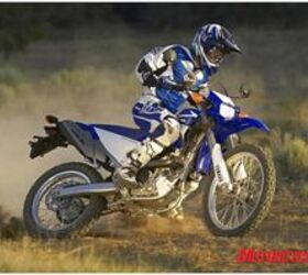 2008 yamaha street preview motorcycle com, The WR250R shows its dirt intentions with off road tires and wheels