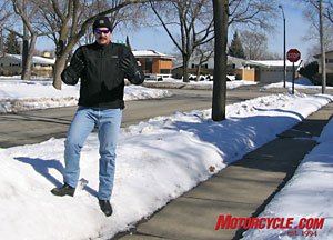 harley davidson fxrg nylon jacket review, Longride goes to such lengths for Motorcycle com This time he s been spending all his waking hours stuck to a snow bank to test some new gear from Harley That tiny mound of snow to the right has been his office for months now