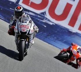 motogp 2010 laguna seca results, Jorge Lorenzo captured his sixth win in nine races while Casey Stoner reached the podium for the fourth consecutive race