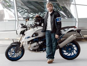 motorcycle com, Swiss motorists will soon become familiar with the sight of F1 racer Nick Heidfeld riding a BMW HP2 Megamoto