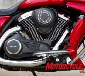 2011 kawasaki vulcan 1700 vaquero review motorcycle com, A lot of external components that would usually have chrome surfaces get the black out treatment on the Vaquero Although the Vaquero s 1700cc V Twin is largely the same engine as its Vulcan 1700 mates use a few tweaks were given to the Vaquero s powerplant