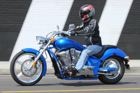 2011 honda sabre review motorcycle com, An aggressive low slung stature lots of chrome and plenty of blue ensure the Honda Sabre gets noticed Everywhere