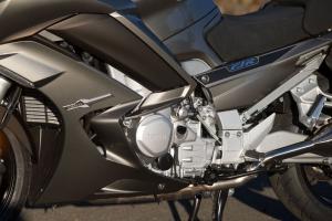 2013 yamaha fjr1300a review motorcycle com, External changes to the FJR s 1300cc engine include new side covers Here you can also see the easily accessible oil filter which should make for quick and simple oil changes