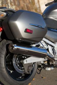 2013 yamaha fjr1300a review motorcycle com, Saddlebags aren t changed from yesteryear but they still provide plenty of storage space for a long trip away