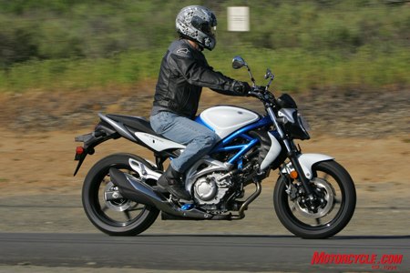 2009 suzuki gladius review motorcycle com, Easy fitting rider triangle means a cozy ride though the seat is a bit on the firm side Could the Gladius become the next commuter cum weekend warrior champ on a budget