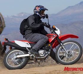 2008 honda crf230l review motorcycle com, For 2008 Honda brings us a street legal version of its CRF230R off road playbike Bolt one to the back of your RV for 4499