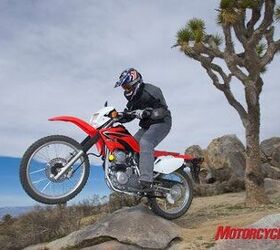 2008 honda crf230l review motorcycle com, Although you ll want to steer clear of motocross style double jumps the CRF230L is capable of tackling plenty of off road terrain