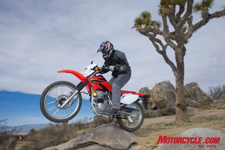 2008 honda crf230l review motorcycle com, Although you ll want to steer clear of motocross style double jumps the CRF230L is capable of tackling plenty of off road terrain