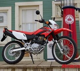 2008 honda crf230l review motorcycle com, Honda s first dual purpose machine in 17 years the 2008 CRF230L is just as at home on the trail as it as on the road You may be surprised just what this bike can do