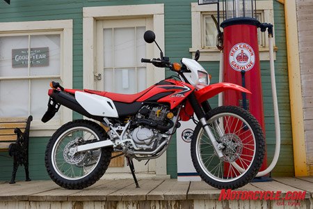 2008 honda crf230l review motorcycle com, Honda s first dual purpose machine in 17 years the 2008 CRF230L is just as at home on the trail as it as on the road You may be surprised just what this bike can do