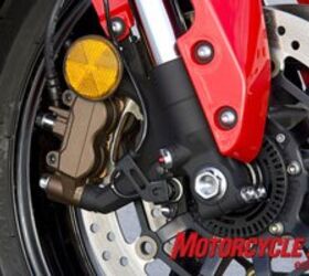 2009 honda cbr600rr c abs review motorcycle com, Optional C ABS on the CBR600RR will only be available in model colors Metallic Black or Red Black ABS models will also have bronze colored calipers Standard model calipers will be black